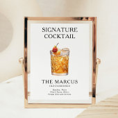 Signature Cocktail Menu Poster