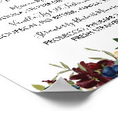 Signature-Cocktail-Menü-Signatur der Marine Poster (Ecke)