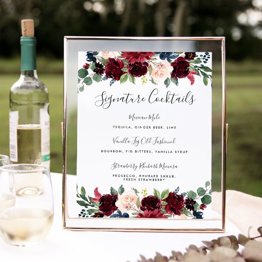 Signature-Cocktail-Menü-Signatur Poster