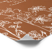 Signature-Cocktail-Menü-Signatur von Boho Wildblum Poster (Ecke)