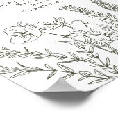 Signature-Cocktail-Menü-Signatur von Boho Wildblum Poster (Ecke)