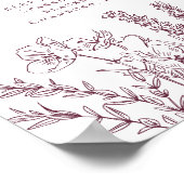 Signature-Cocktail-Menü-Signatur von Boho Wildblum Poster (Ecke)