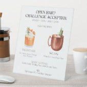 Signature Cocktail Open Bar Wedding Sign Sockelschild (In Situ)