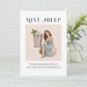 Signature Cocktail | Pisces Zodiac Birthday Einladung (Stehend Vorderseite)