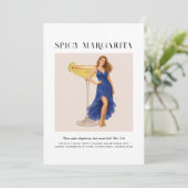 Signature Cocktail | Sagittarius Zodiac Birthday Einladung (Stehend Vorderseite)