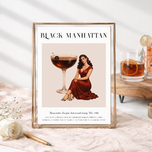 Signature Cocktail | Scorpio Zodiac Birthday Einladung