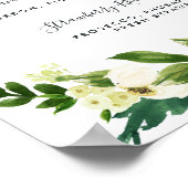 Signature-Cocktailmenü für Alabaster Floral Poster (Ecke)