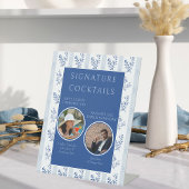 Signature Cocktails Chinoiserie Hochzeitsfeier Sockelschild