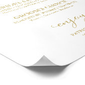Signature Cocktails Gold Foil Wedding Zeichen Poster (Ecke)