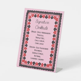 Signature Cocktails Pedestal Sign Sockelschild