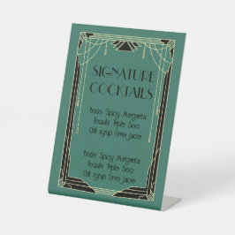 Signature Cocktails Pedestal Sign Sockelschild