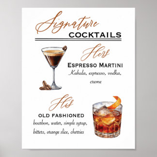 Signature Cocktails Poster