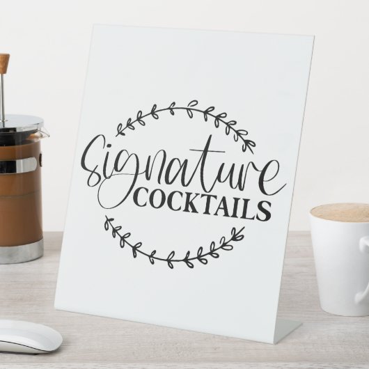 Signature Cocktails Schild (In Situ)