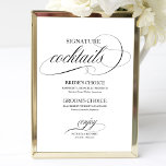 Signature Cocktails Schwarzes Skript Poster<br><div class="desc">Ein schlichtes Kalligraphie-Zeichen für die Hochzeitssignatur Cocktails. Wenn Sie Fragen oder besondere Wünsche haben,  biete ich Ihnen einen kostenlosen Kundenservice an.</div>