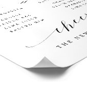 Signature Cocktails Sign & Your Bar Menu Unterschr Poster (Ecke)