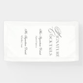 Signature Cocktails Wedding Bar Sign Banner (Horizontal)