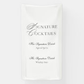 Signature Cocktails Wedding Bar Sign Banner (Vertikal)