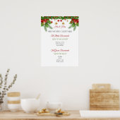 Signature Cocktails Weihnachts-Winterhochzeit Poster (Küche)