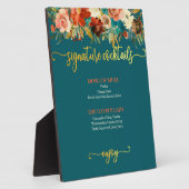 Signature Cocktails Zeichen - Aquamarin & orange B Fotoplatte (Seite)