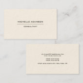Signature Cream Einzigartig Minimalistisch Visitenkarte (Vorne/Hinten)