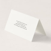 Signature Cream Elegant Schlicht Einfach Minimalis Visitenkarten (Rückseite)