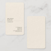 Signature Cream Moderne Beruflich exklusive Visitenkarte (Vorne/Hinten)