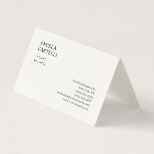 Signature Cream Trendy Moderne Minimalistisch Schl Visitenkarten