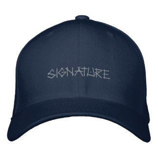 Signature Custom Printed Wool-Hat Classic Navy Bestickte Baseballkappe