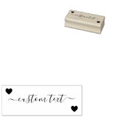 Signature Custom Text Herzen einfach Gummistempel (Stempel)