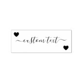 Signature Custom Text Herzen einfach Gummistempel (Prägung)
