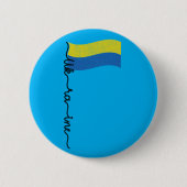 Signature-Design der Ukraine-Flagge, Symbol auf de Button (Vorderseite)