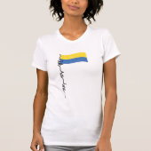 Signature-Design der Ukraine-Flagge, Symbol auf de T-Shirt (Vorderseite)