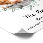 Signature Drink Dog Bar Custom Foto Pet Hochzeit Poster (Ecke)