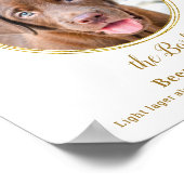 Signature Drink Elegante Gold Pet Hochzeit Foto Poster (Ecke)