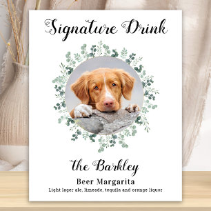 Signature Drink Hundebar mit individuellem Foto Hu Poster