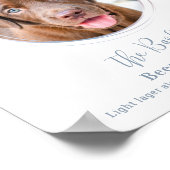 Signature Drink Modern Dusty Blue Dog Haustier Hoc Poster (Ecke)