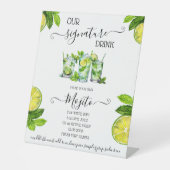 Signature Drink, Mojito Rezept Brautparty Drink Sockelschild (Vorderseite)