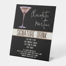 Signature Drink, Schokolade Martini, Party Menü,