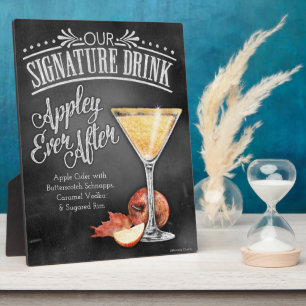 Signature Drink Sign: Appley immer nach Plaque Fotoplatte
