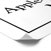 Signature Drink Sign for Wedding Bar Martini Poster (Ecke)