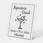 Signature Drink Sign for Wedding Bar Martini Sockelschild (Vorderseite)