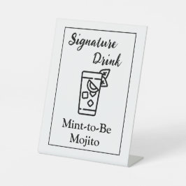 Signature Drink Sign for Wedding Bar Sockelschild