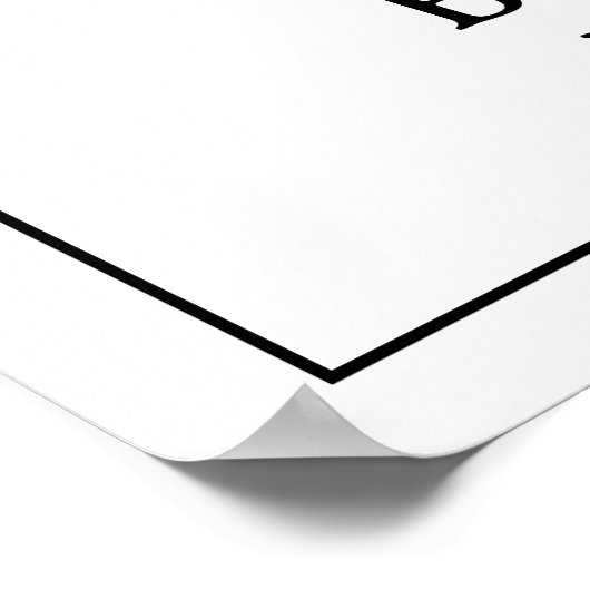 Signature Drink Sign for Wedding Bar Wine Poster (Ecke)