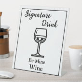 Signature Drink Sign for Wedding Bar Wine Sockelschild (In Situ)