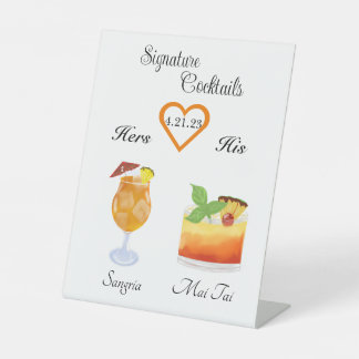 Signature Drink Sign Sockelschild
