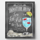 Signature Drink Sign: Zwei weniger Fische im Meer Fotoplatte (Vorderseite)