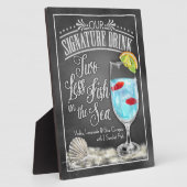 Signature Drink Sign: Zwei weniger Fische im Meer Fotoplatte (Seite)