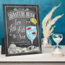 Signature Drink Sign: Zwei weniger Fische im Meer