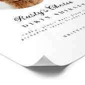 Signature Drink Wedding Bar Pet Foto Sign Menü Poster (Ecke)