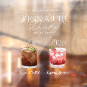 Signature Drink Wedding Bar Sign Cling Fensteraufkleber (Blatt 2)